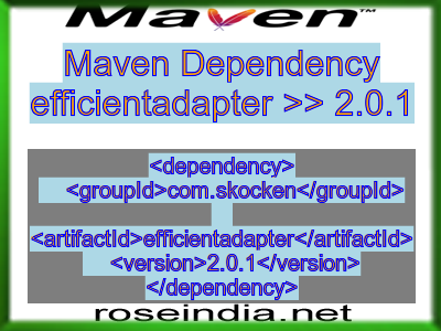 Maven dependency of efficientadapter version 2.0.1