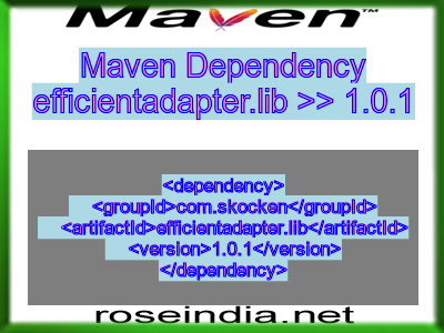 Maven dependency of efficientadapter.lib version 1.0.1