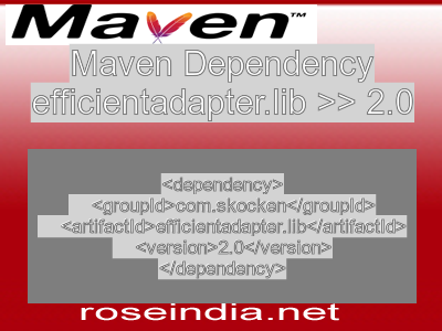 Maven dependency of efficientadapter.lib version 2.0