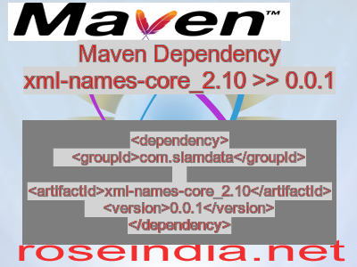 Maven dependency of xml-names-core_2.10 version 0.0.1