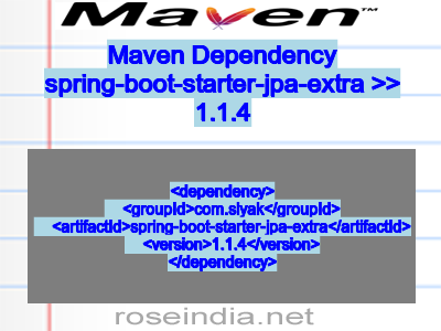 Maven dependency of spring-boot-starter-jpa-extra version 1.1.4