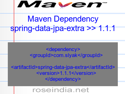 Maven dependency of spring-data-jpa-extra version 1.1.1