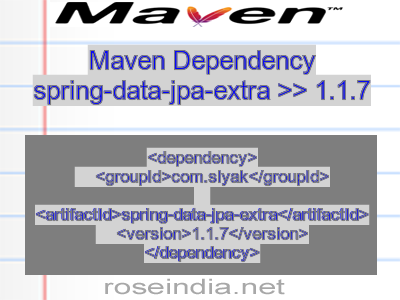 Maven dependency of spring-data-jpa-extra version 1.1.7