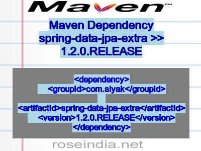 Maven dependency of spring-data-jpa-extra version 1.2.0.RELEASE