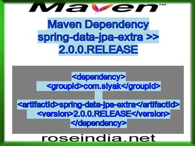 Maven dependency of spring-data-jpa-extra version 2.0.0.RELEASE