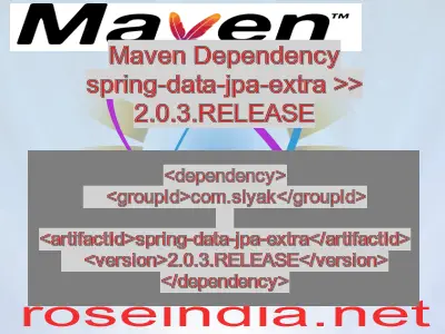 Maven dependency of spring-data-jpa-extra version 2.0.3.RELEASE