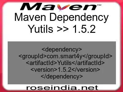 Maven dependency of Yutils version 1.5.2