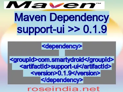 Maven dependency of support-ui version 0.1.9
