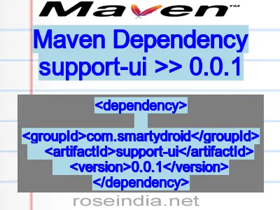Maven dependency of support-ui version 0.0.1