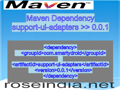 Maven dependency of support-ui-adapters version 0.0.1
