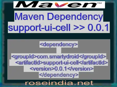 Maven dependency of support-ui-cell version 0.0.1
