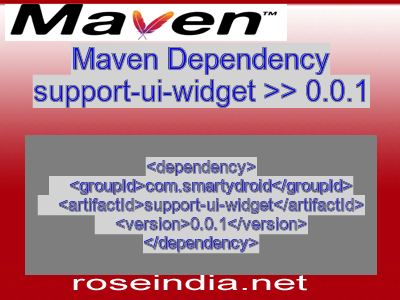 Maven dependency of support-ui-widget version 0.0.1
