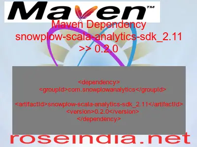 Maven dependency of snowplow-scala-analytics-sdk_2.11 version 0.2.0