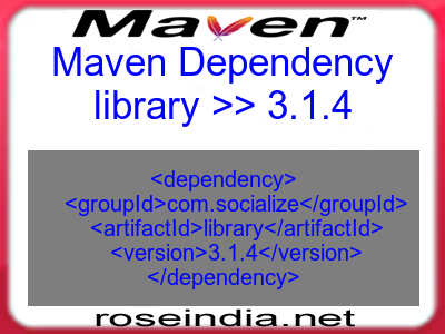 Maven dependency of library version 3.1.4