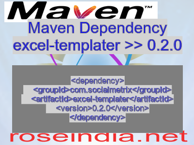 Maven dependency of excel-templater version 0.2.0