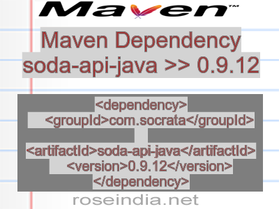 Maven dependency of soda-api-java version 0.9.12
