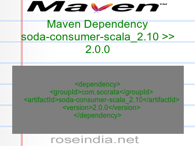 Maven dependency of soda-consumer-scala_2.10 version 2.0.0