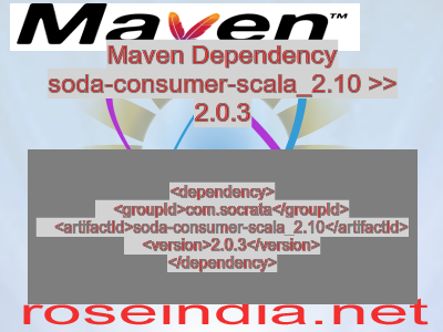 Maven dependency of soda-consumer-scala_2.10 version 2.0.3