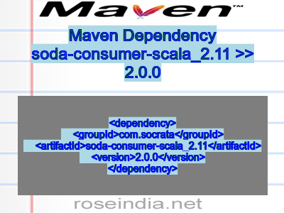 Maven dependency of soda-consumer-scala_2.11 version 2.0.0