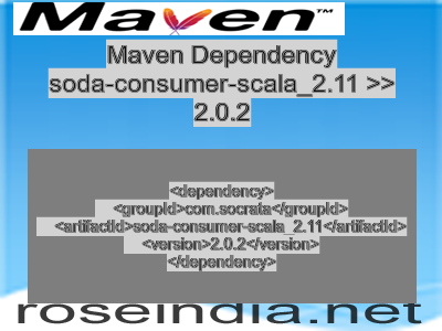 Maven dependency of soda-consumer-scala_2.11 version 2.0.2