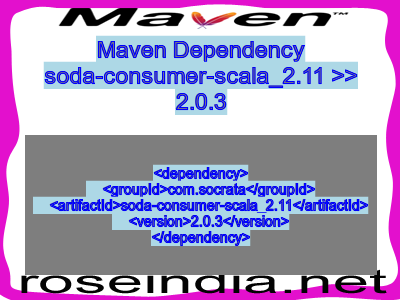Maven dependency of soda-consumer-scala_2.11 version 2.0.3