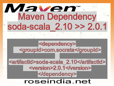 Maven dependency of soda-scala_2.10 version 2.0.1