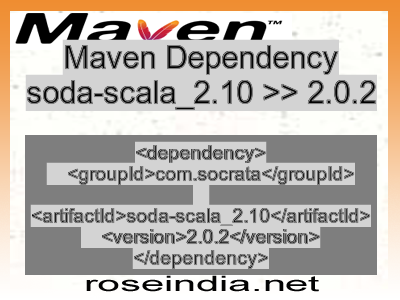 Maven dependency of soda-scala_2.10 version 2.0.2
