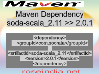 Maven dependency of soda-scala_2.11 version 2.0.1