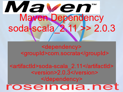 Maven dependency of soda-scala_2.11 version 2.0.3