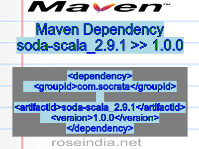 Maven dependency of soda-scala_2.9.1 version 1.0.0