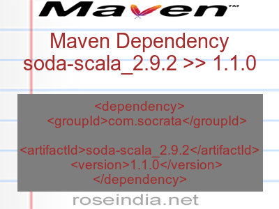 Maven dependency of soda-scala_2.9.2 version 1.1.0
