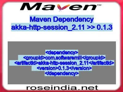 Maven dependency of akka-http-session_2.11 version 0.1.3