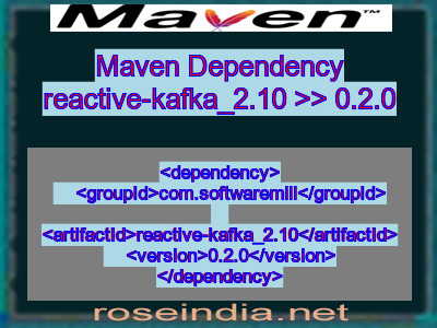 Maven dependency of reactive-kafka_2.10 version 0.2.0