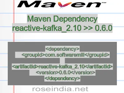 Maven dependency of reactive-kafka_2.10 version 0.6.0