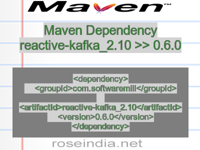 Maven dependency of reactive-kafka_2.10 version 0.6.0