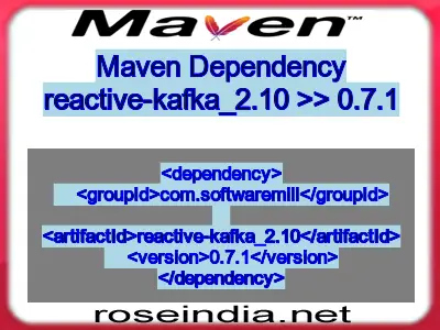 Maven dependency of reactive-kafka_2.10 version 0.7.1