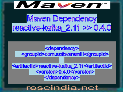 Maven dependency of reactive-kafka_2.11 version 0.4.0