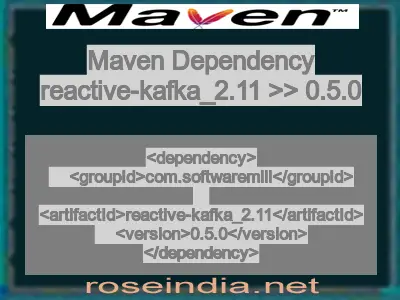 Maven dependency of reactive-kafka_2.11 version 0.5.0