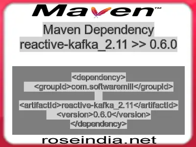 Maven dependency of reactive-kafka_2.11 version 0.6.0