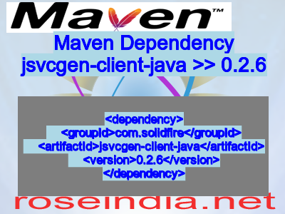 Maven dependency of jsvcgen-client-java version 0.2.6