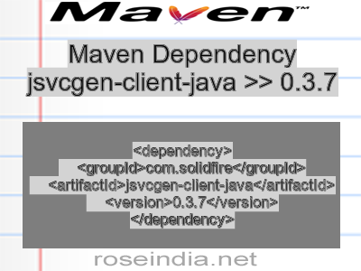 Maven dependency of jsvcgen-client-java version 0.3.7