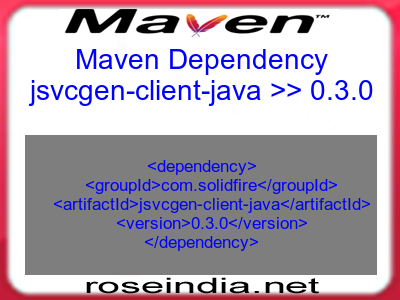 Maven dependency of jsvcgen-client-java version 0.3.0