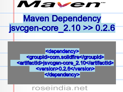 Maven dependency of jsvcgen-core_2.10 version 0.2.6