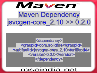 Maven dependency of jsvcgen-core_2.10 version 0.2.0
