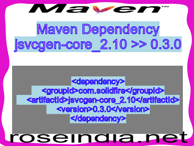 Maven dependency of jsvcgen-core_2.10 version 0.3.0