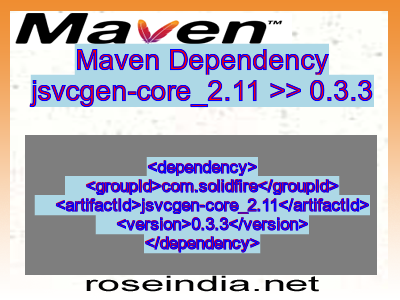 Maven dependency of jsvcgen-core_2.11 version 0.3.3
