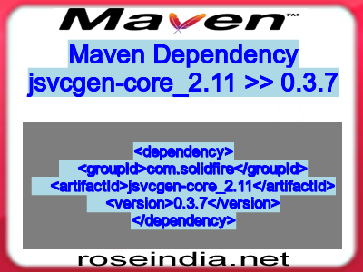 Maven dependency of jsvcgen-core_2.11 version 0.3.7