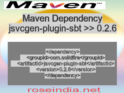 Maven dependency of jsvcgen-plugin-sbt version 0.2.6