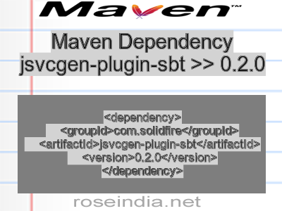 Maven dependency of jsvcgen-plugin-sbt version 0.2.0