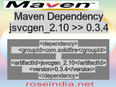 Maven dependency of jsvcgen_2.10 version 0.3.4